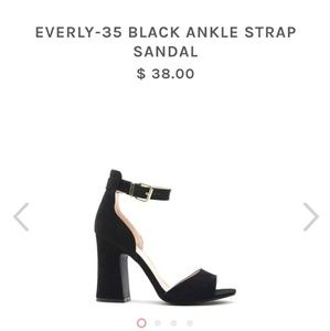 Suede ankle strap sandal